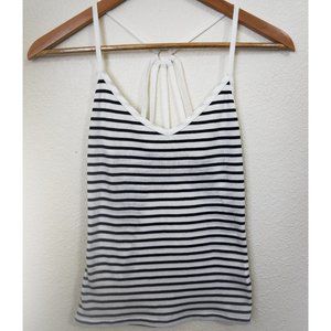 Aéropostale Striped Tank w/ String-Detailed Back